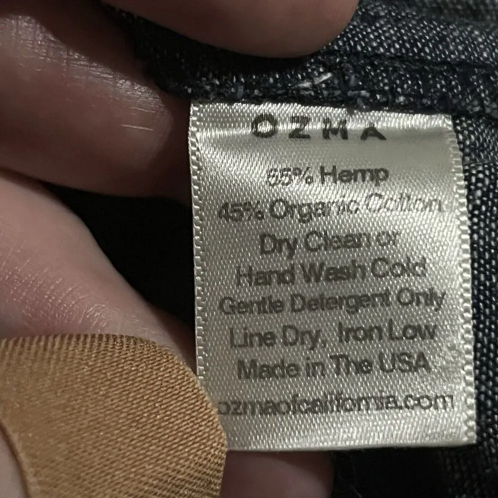 Ozma Chambray Matador Jumpsuit Organic Cotton Hemp Jumpsuit XS Blue - Image 9