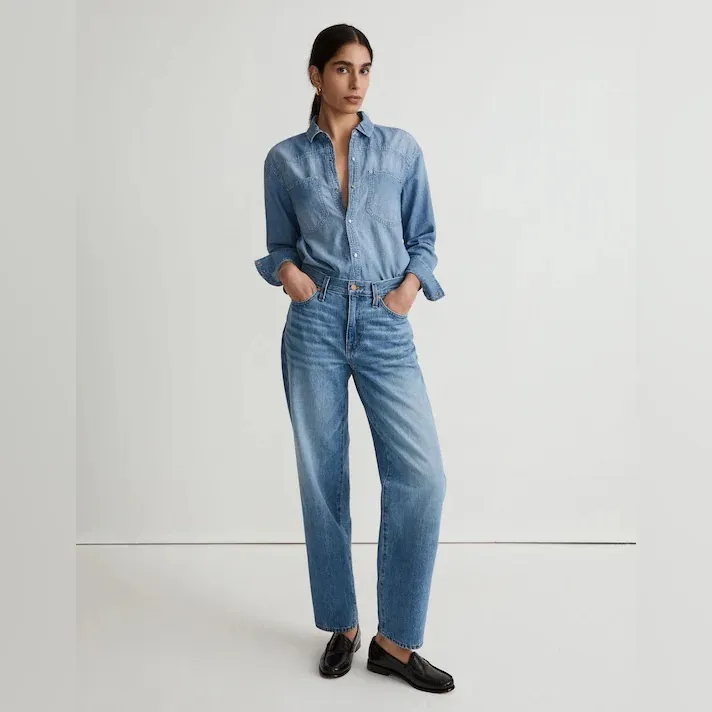 MADEWELL The Slouchy Boyjean in Rosewell Wash Relaxed Boyfriend Denim Size 29 - Image 3