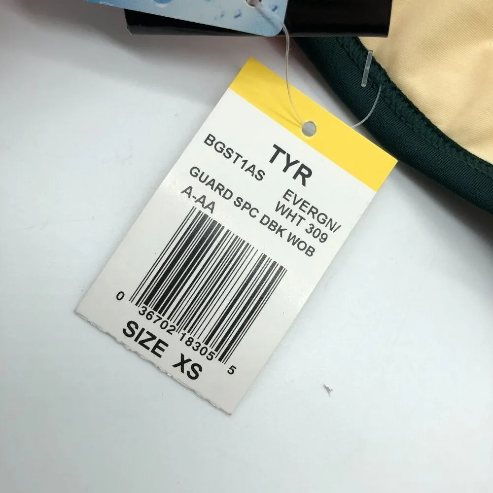 TYR Guard Moderate Cut Swim Tankini Top Dark Green White XS - Image 5