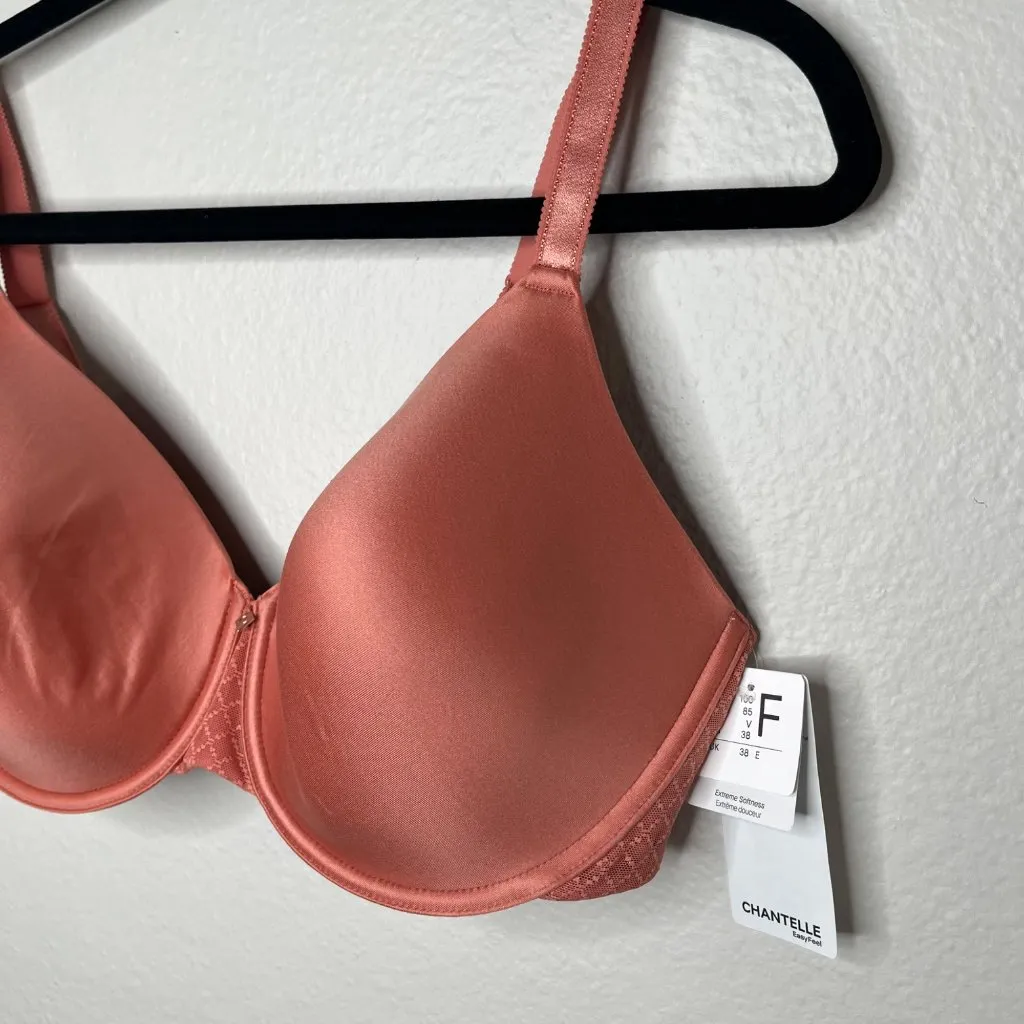 Chantelle Womens Norah Chic Comfort Flex Peach T-Shirt Bra 38F 16m6 - Image 3