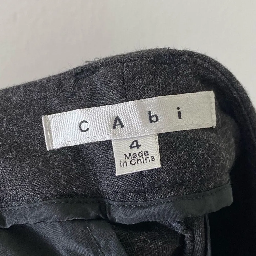 Cabi Dark Grey Mid Rise Bootcut Flare Dress Pant Trousers Style#141 Size 4 - Image 6