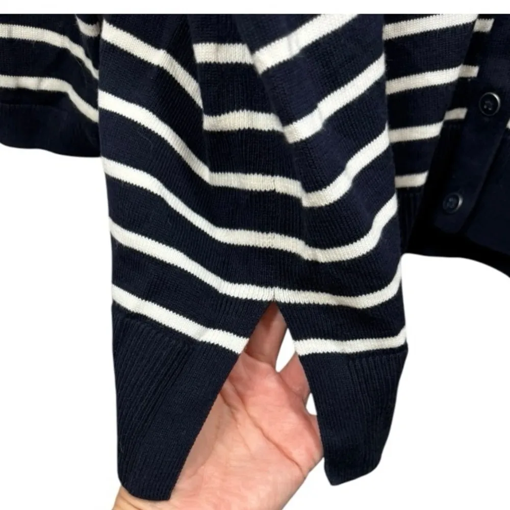 Talbots Striped Button Down Cardigan Sweater‎ Navy Size 3XP Nautical Preppy - Image 9