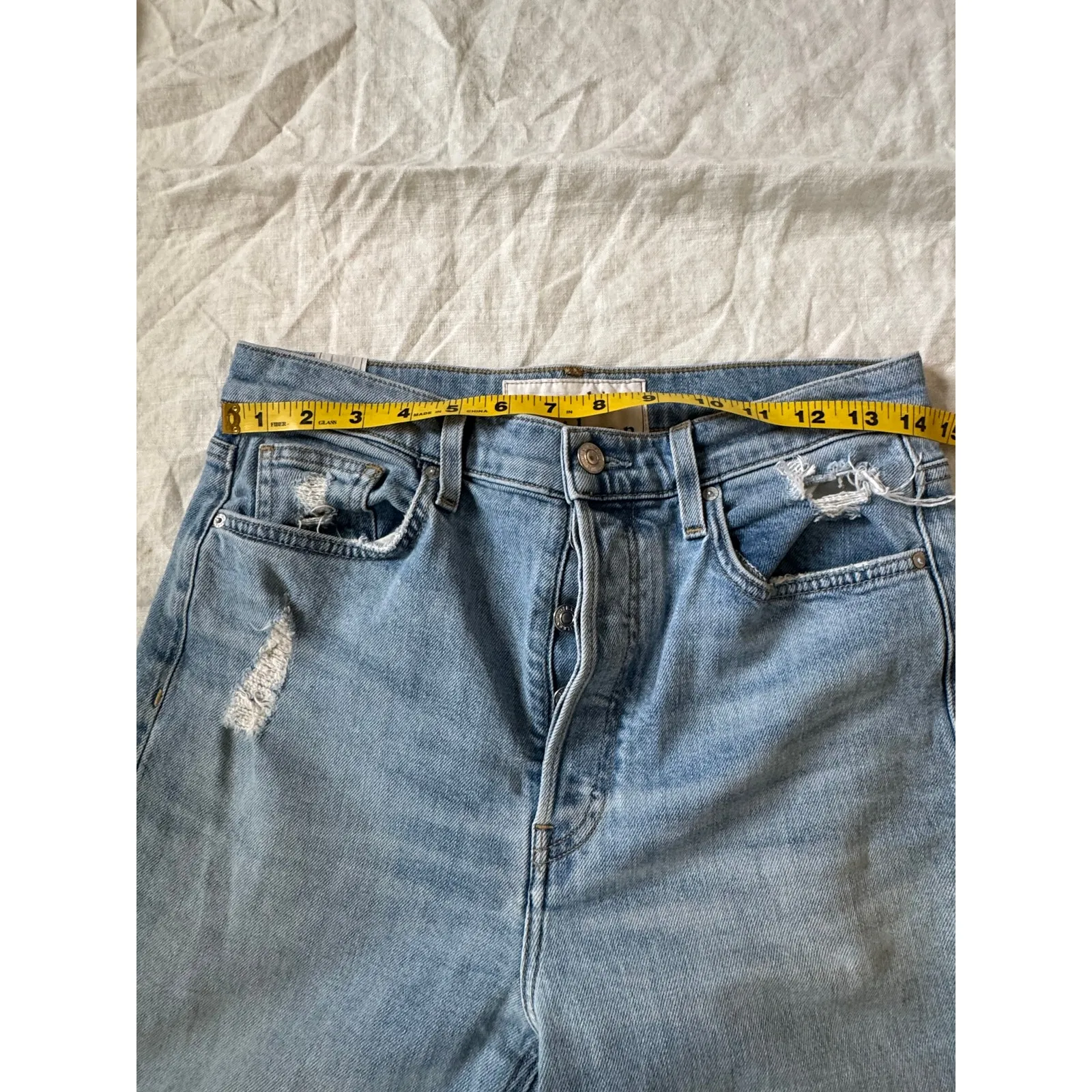 Frank & Eileen Monaghan Jeans Women’s Size 29 Distressed Straight Leg Raw Hem - Image 5