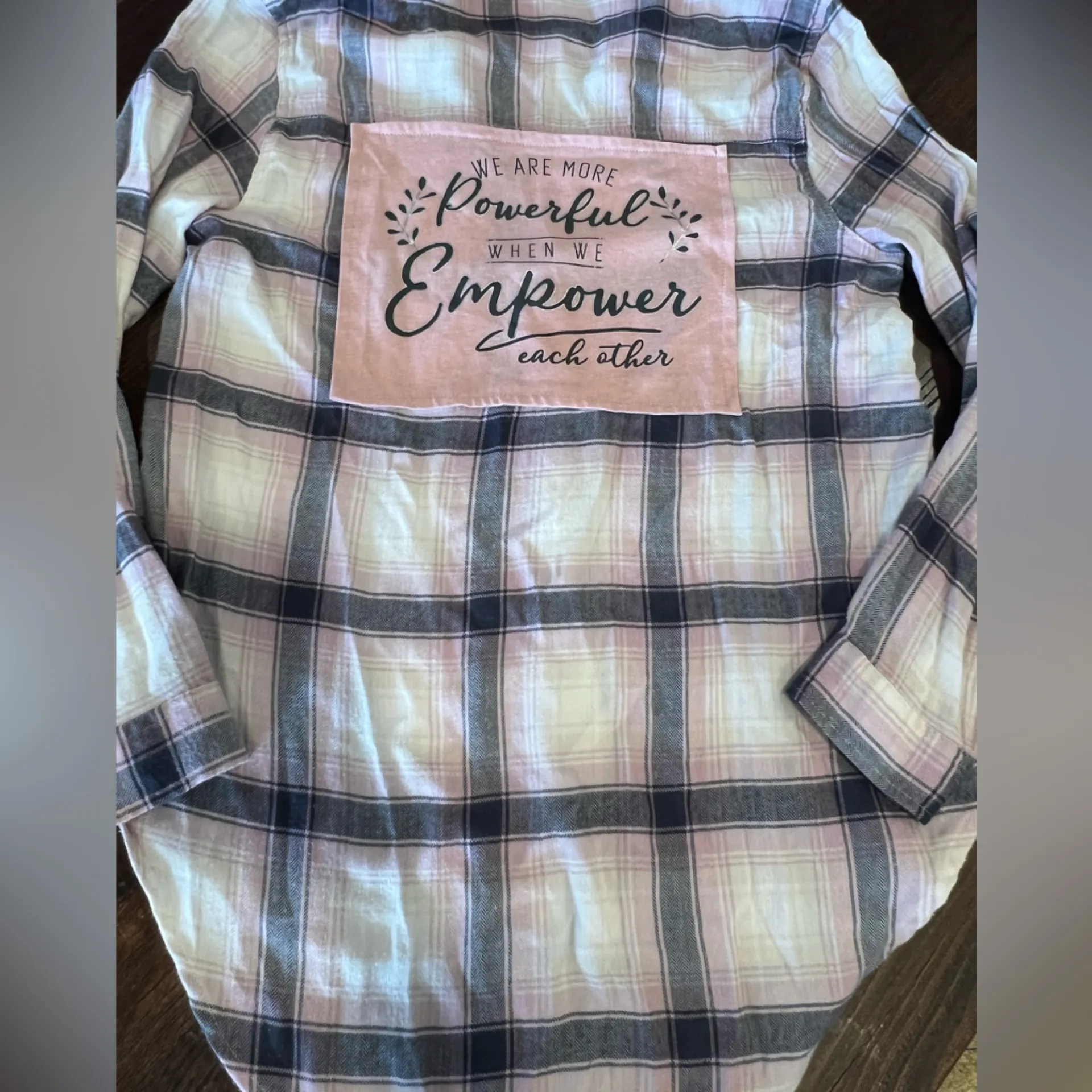 C&C california plaid flannel “we are more powerful when we empower each other” - Image 9