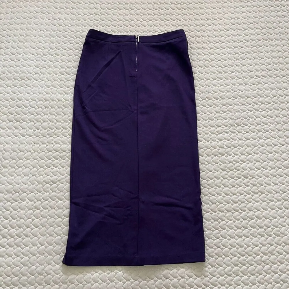 NWOT BCBGmaxazria Ruffle Midi Skirt Women's Size M Purple - Image 7
