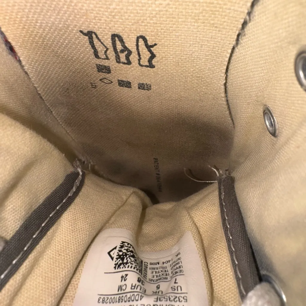 Converse All Star Grey Lace Up Low Top Sneaker Tennis Shoes Y2K  Womens 7 Mens 5 - Image 9