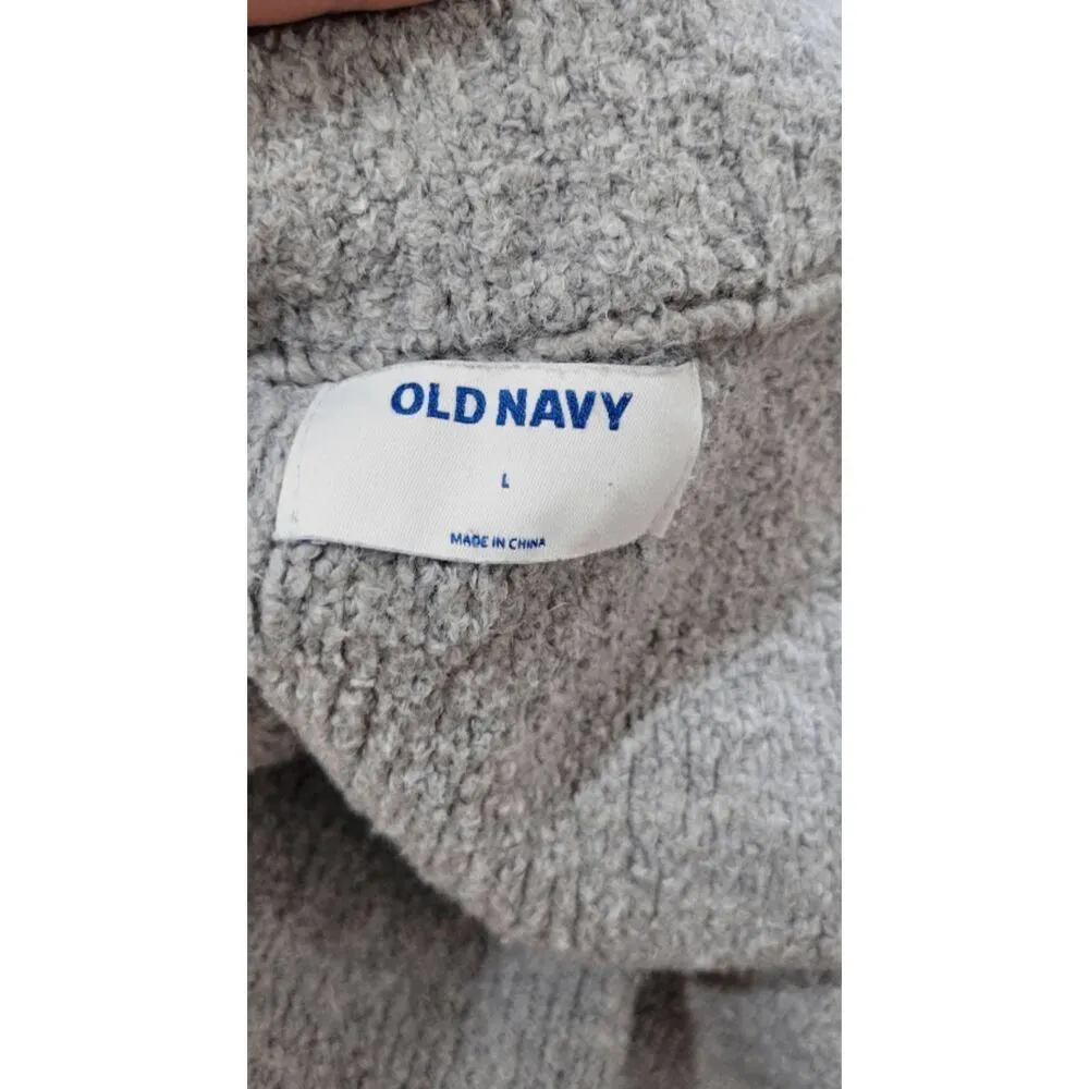 Old Navy Thick Gray Basic Crew Neck Sweater Sz L - Image 6