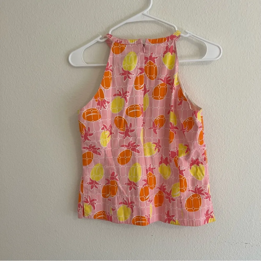 Vintage Lilly Pulitzer Pink Pineapple Halter Tank - Image 5