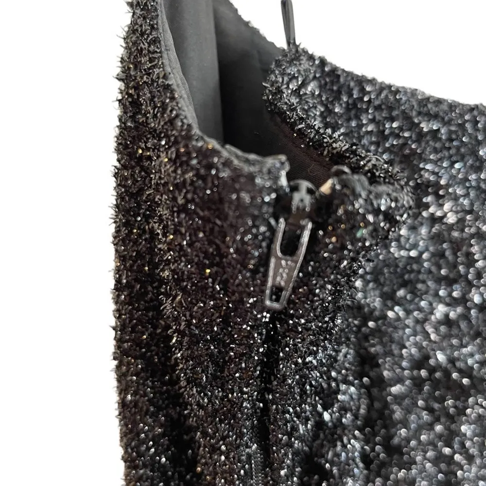 Quail Black Metallic Mini Dress Size M - Image 6