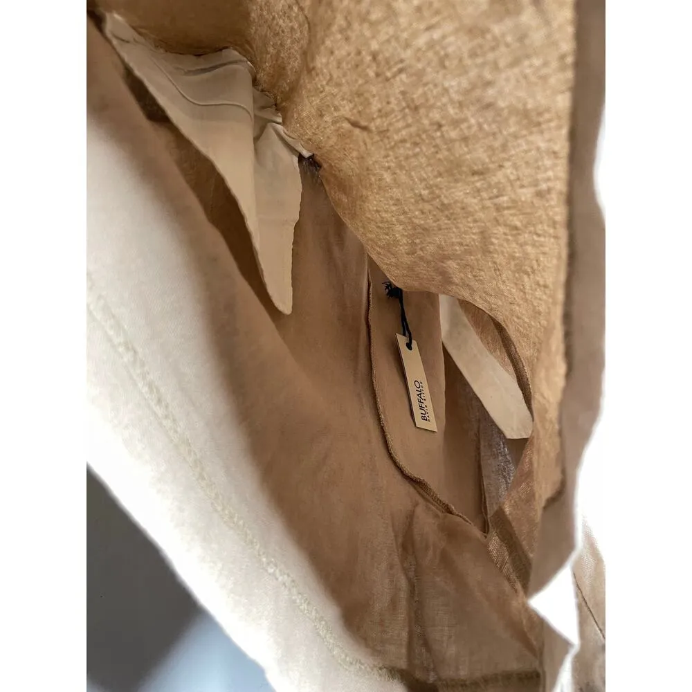 NEW Buffalo David Bitton High Rise Shorts Tan Linen Blend Stretch Pull On - Image 4