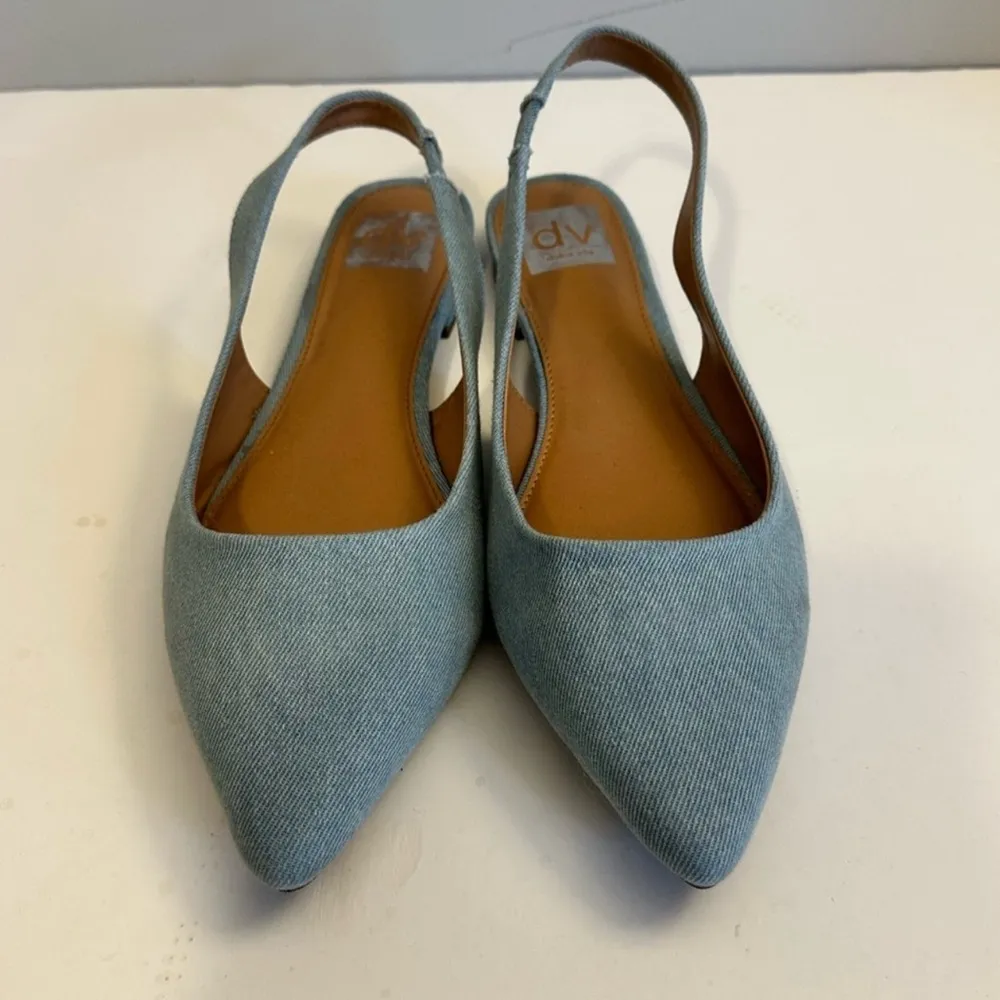 DV by Dolce Vita Shoes Women Classy Slingback Blue Denim Size 9 - Image 2