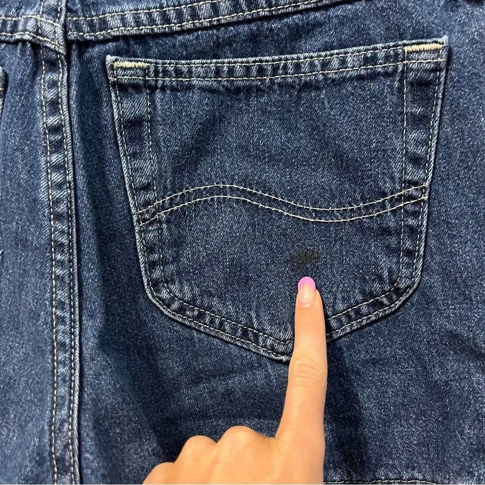 Lee Vintage Dark Wash Denim Shorts - Image 4