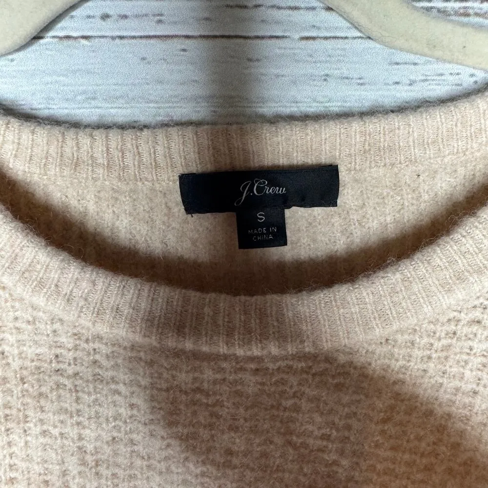 J. Crew Merino Wool & Alpaca Blend Knit Sweater Cream Small - Image 4