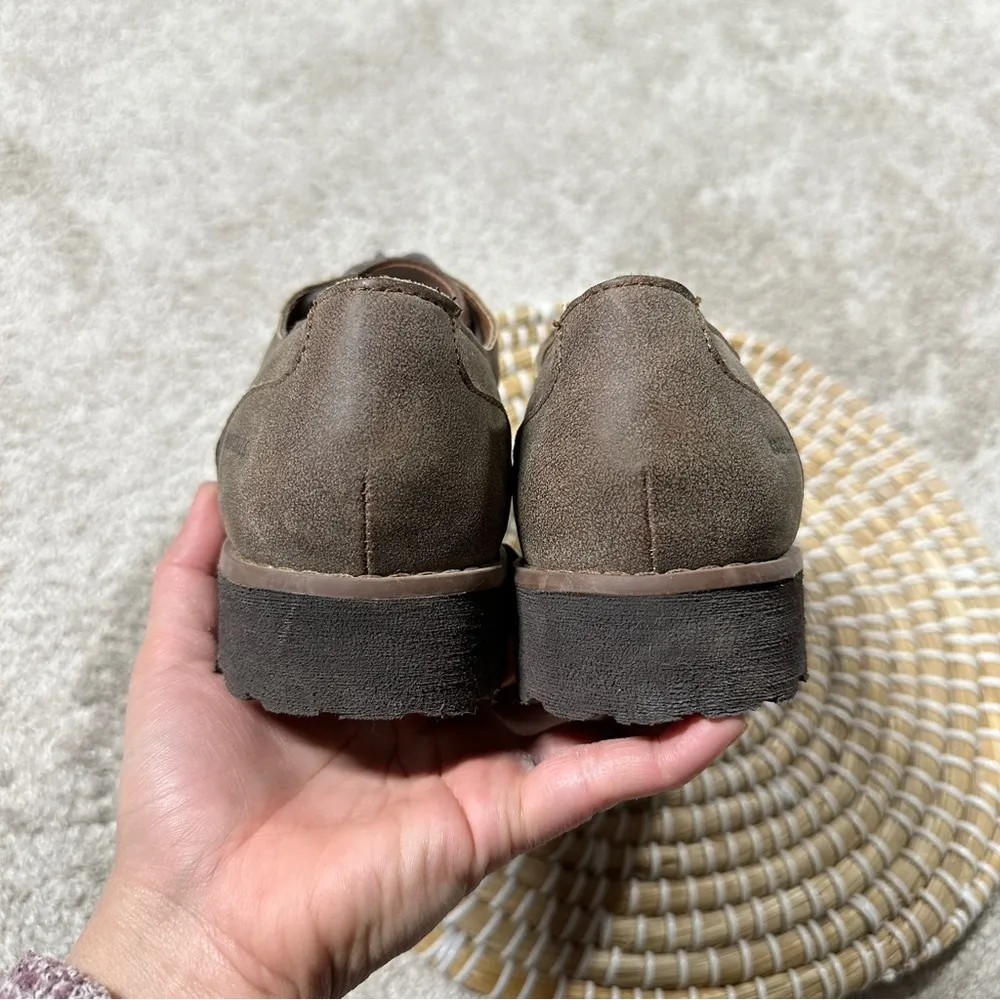 Brogues by b.o.c Women’s Oxford Lace Up Suede Shoes Casual in Brown Size 9 - Image 8
