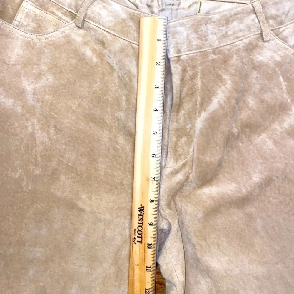New Frontier π― suede leather pants. Butter cream color. Size 10. Lined. NWT. - Image 9