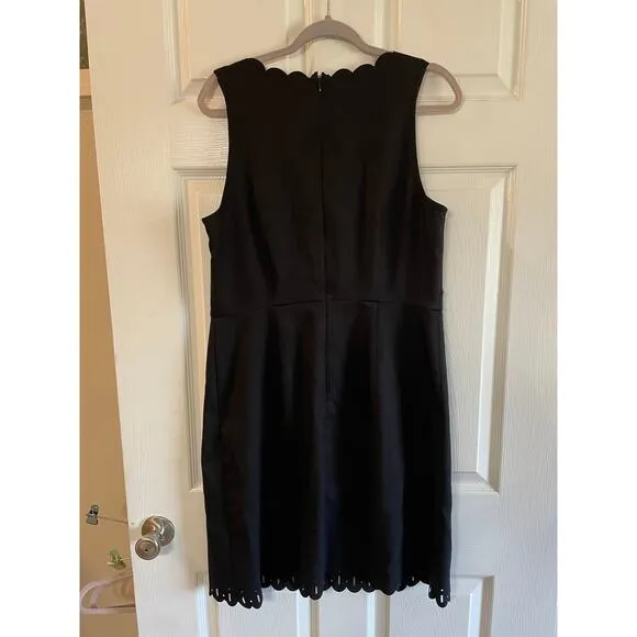 LOFT ANN TAYLOR Sleeveless eyelet collar & hem elegant beautiful Dress Sz 12. - Image 3