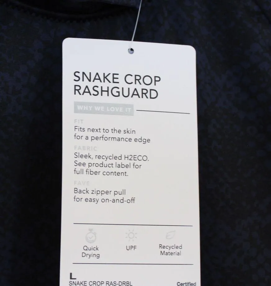 | Snakeskin Crop Rashguard UPF Protection - Image 9