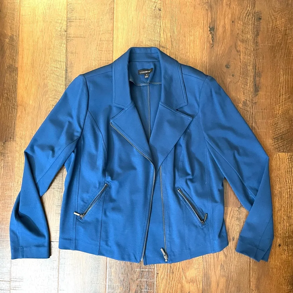 LANE BRYANT royal blue zipper jacket, plus size 18 - Image 3