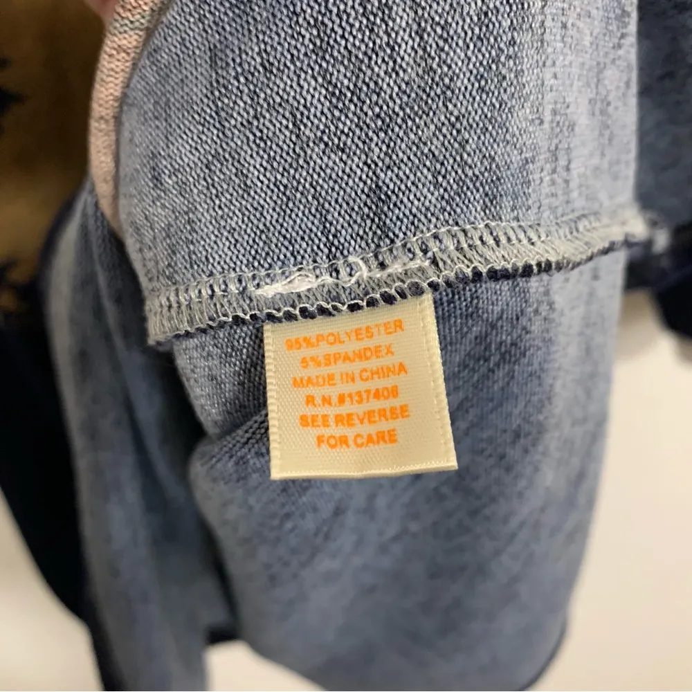 Just Funky Fall Fox in Leaves Long Sleeve Sweater Dress Size S Orange - Image 3