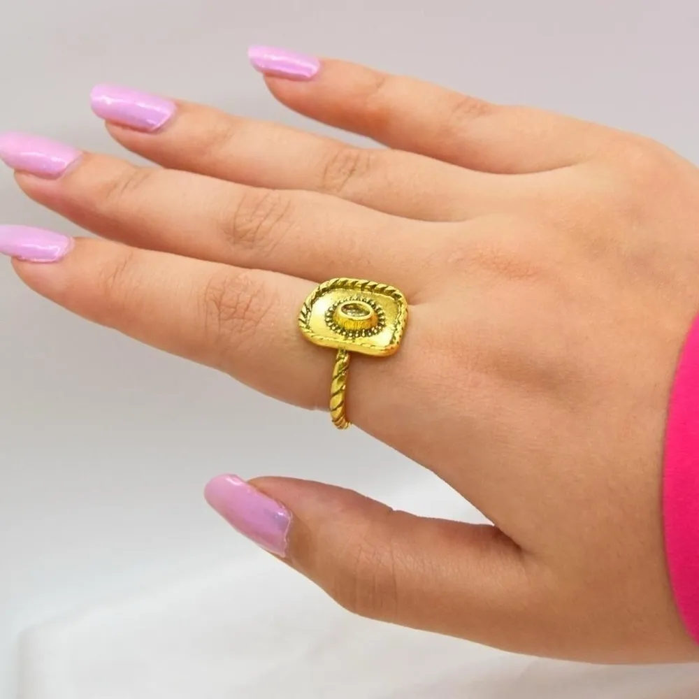 Gold Cowboy Hat Ring - Image 2