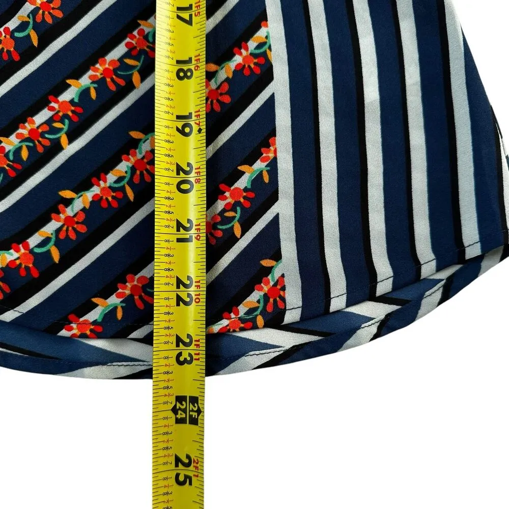 Cabi Blue Multicolor Blouse Women Basic Top Size Small | 47-36 - Image 5