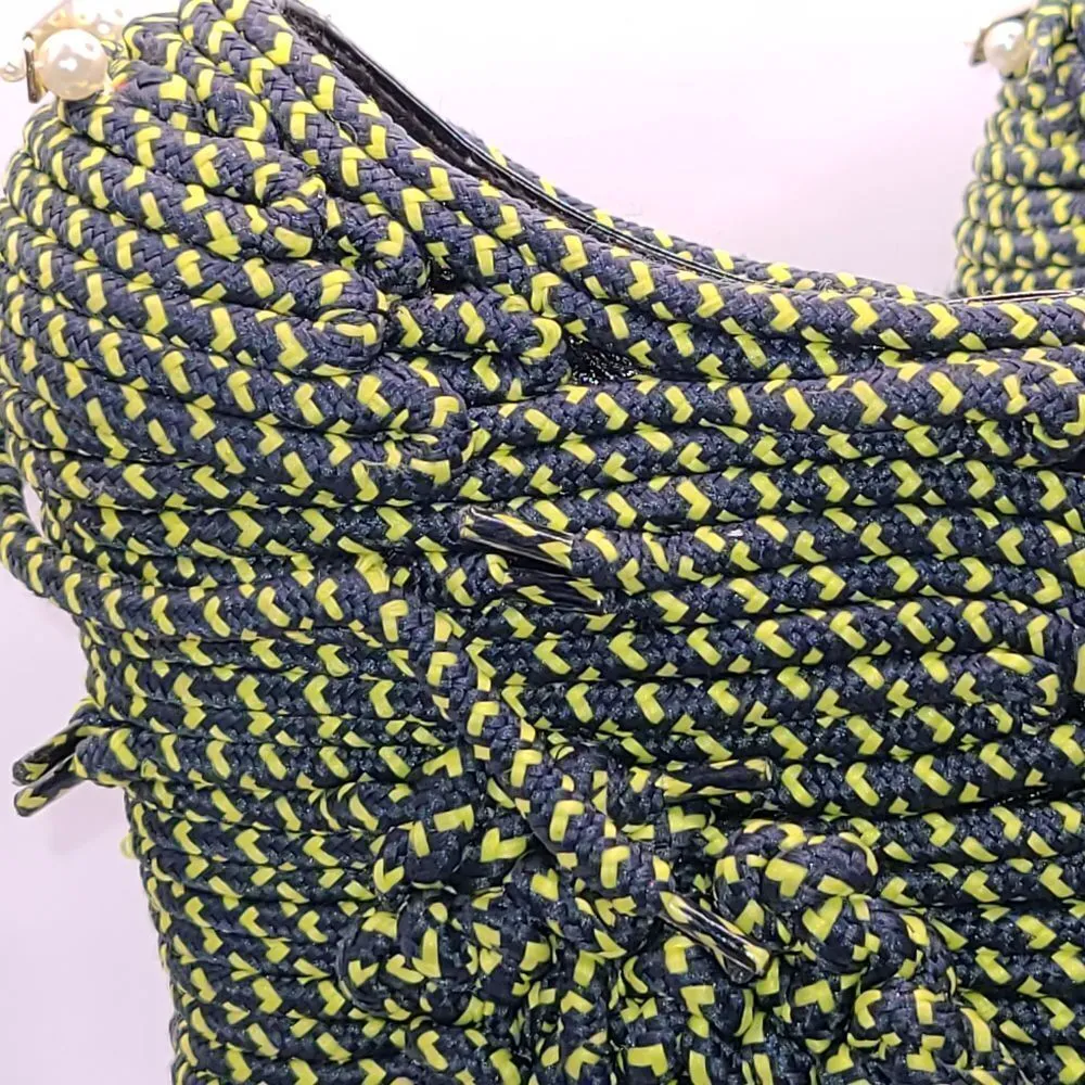 Laurence and Chico Wearable Art Runway One of a kind Platform Laced shoes Yellow Size 10.5 - Image 4