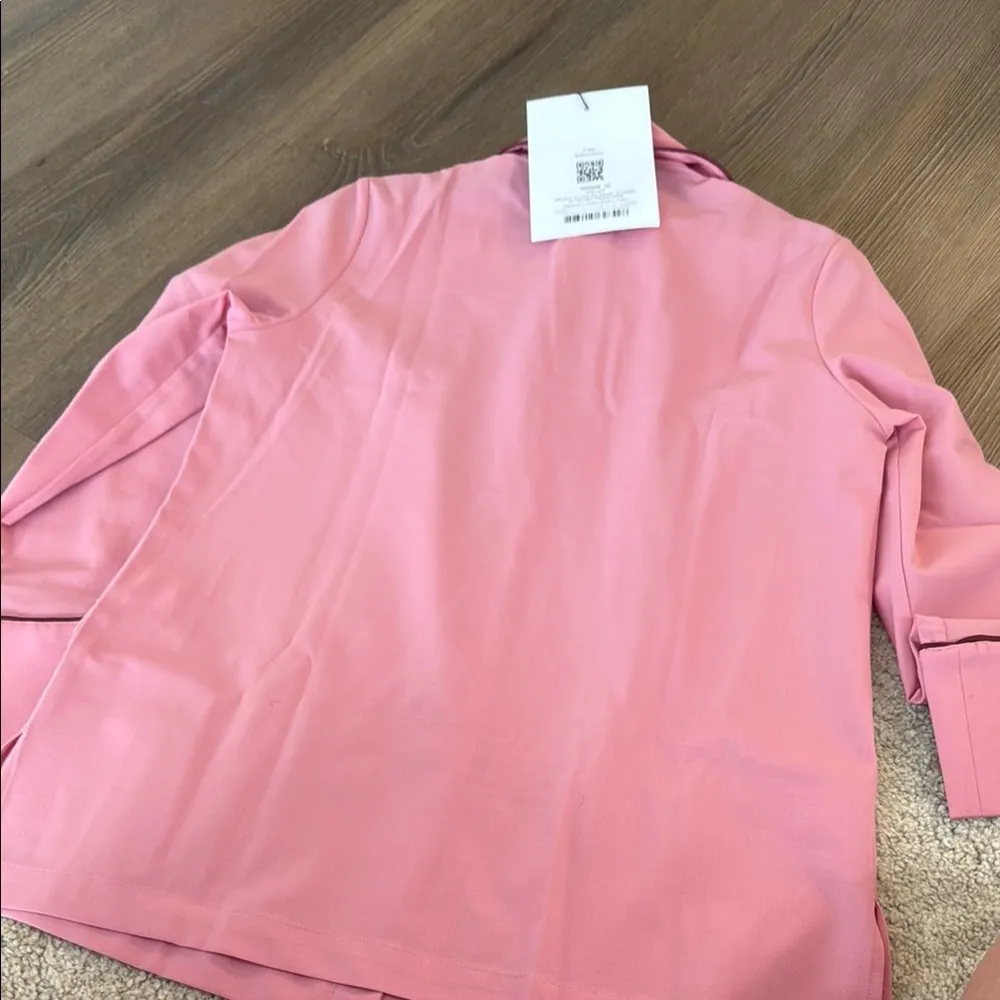 SET SLEEPER Off The Duty piped crepe pajama shirt and pants Pink Size XS - Image 14