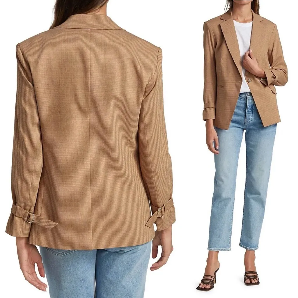 Veronica Beard Amadi Classic Dickey Blazer in Chai Size 2 - Image 2