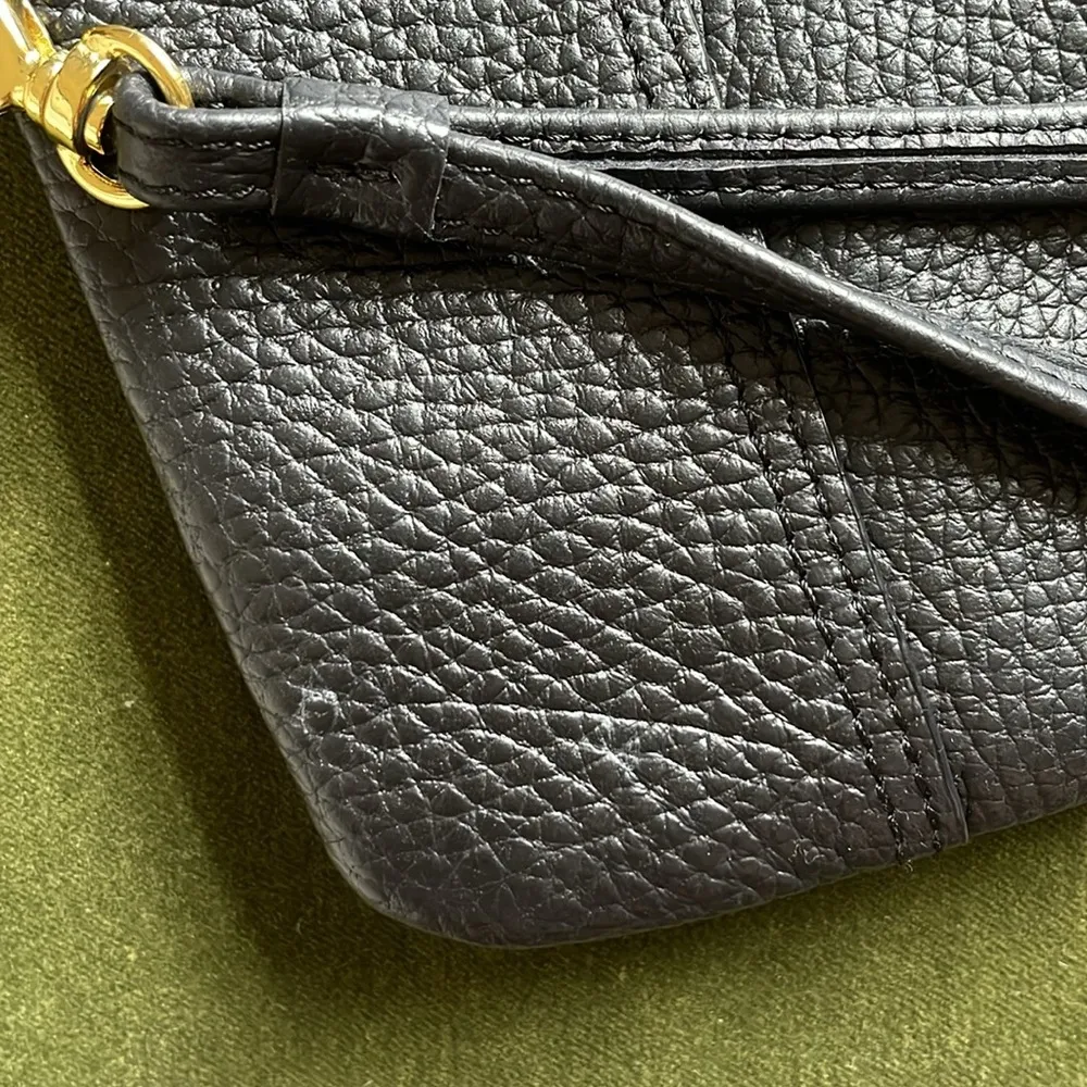 Lodis pebbled leather black small wristlet wallet - Image 3