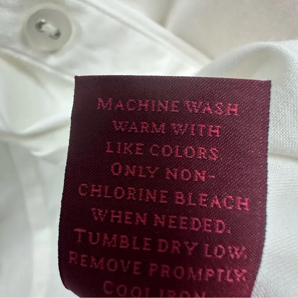 212 Collection White Button Up Stretch 3 Quarter Sleeve Tapered Blouse Petite S Size undefined - Image 8