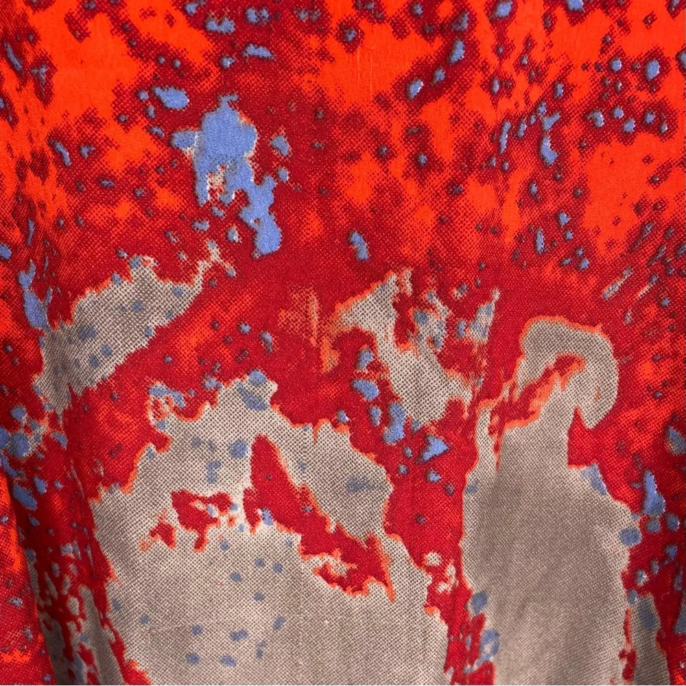 Walter Baker W118 Abstract Print Mini Dress Sheath Red Gray Size Small - Image 4