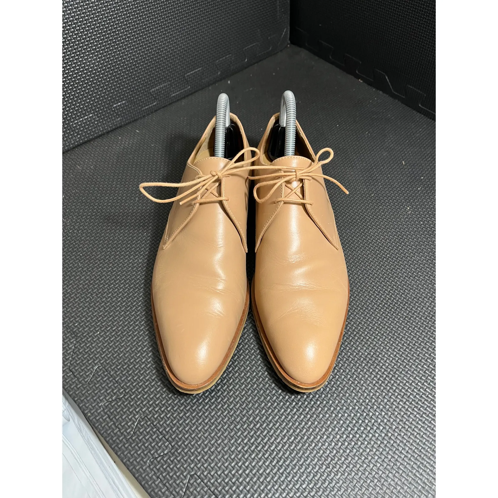 Everlane Italian Leather The Modern Oxford Shoes Tan Lace Up Sz 9.5 Minimalist - Image 2