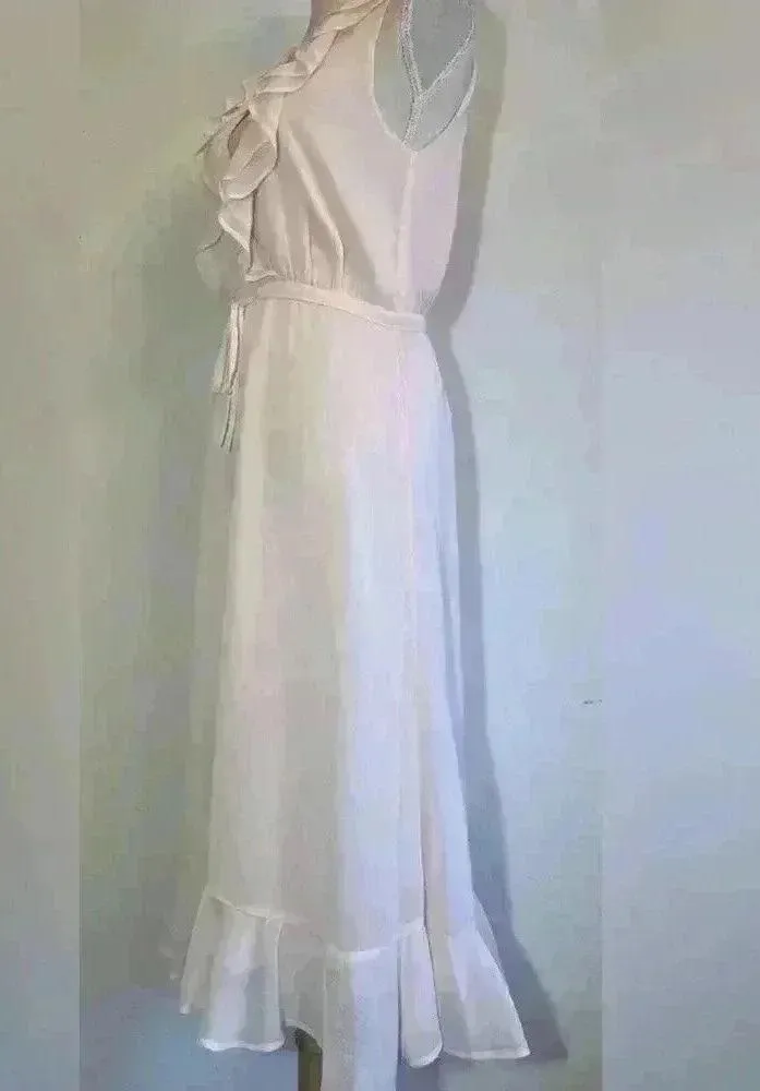 Chelsea28 Ruffle Trim Chiffon Dress Light Pink Creole Midi Dress-Orig$190 - Image 2