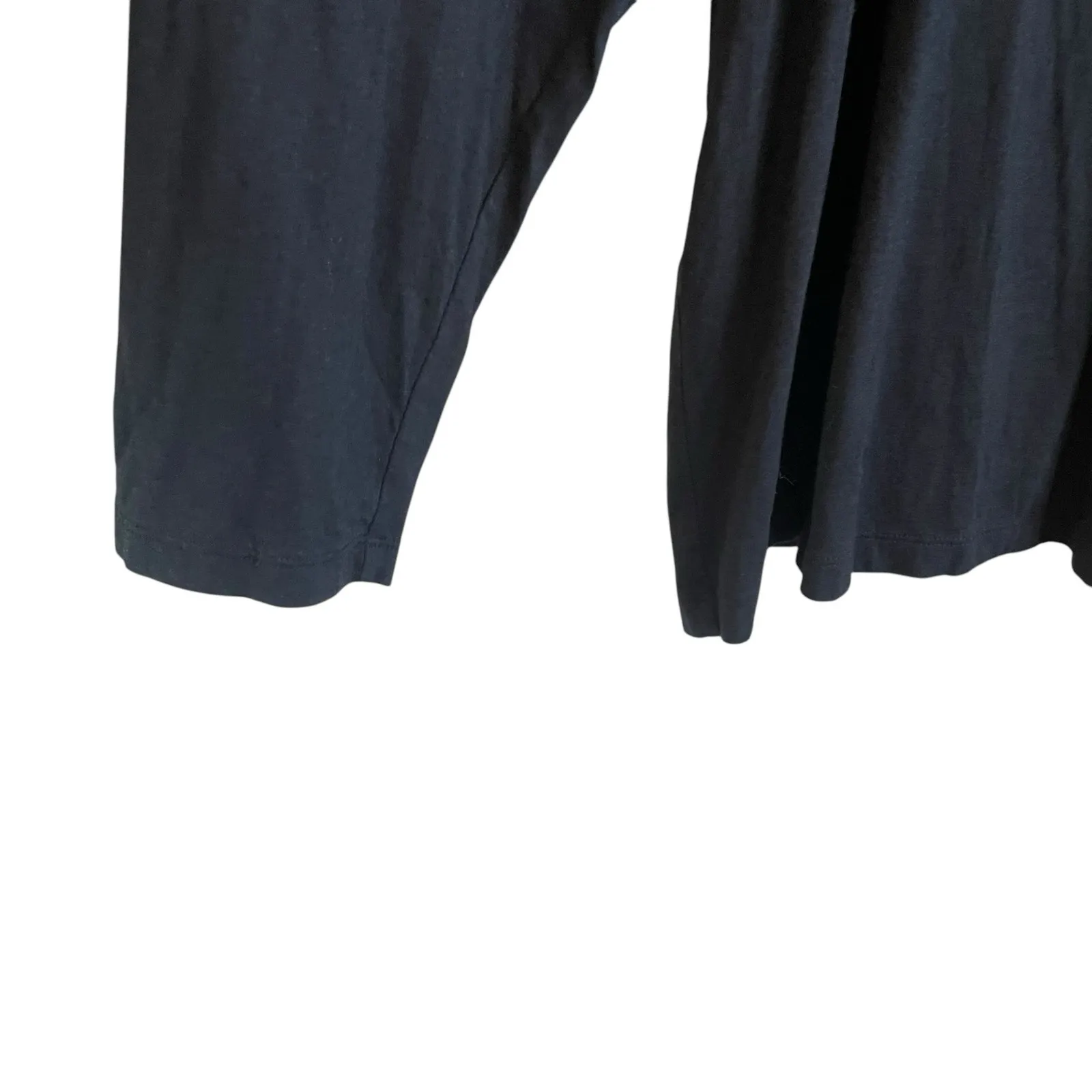 Lands End Women Top 2X‎ Black Gathered Scoop Neck Minimalistic Flowy Relaxed - Image 6