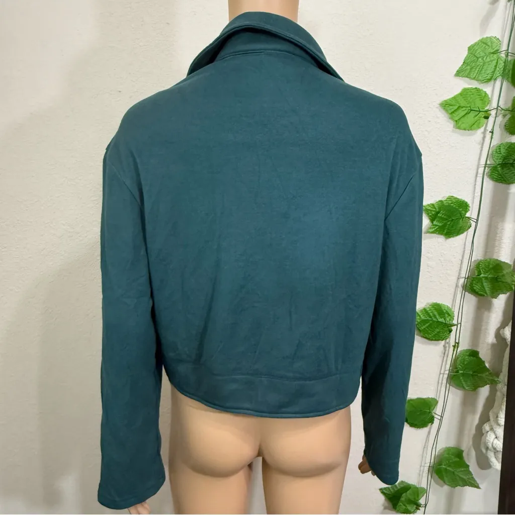 Stylish Green Teal Jacket NWOT Size M - Image 11