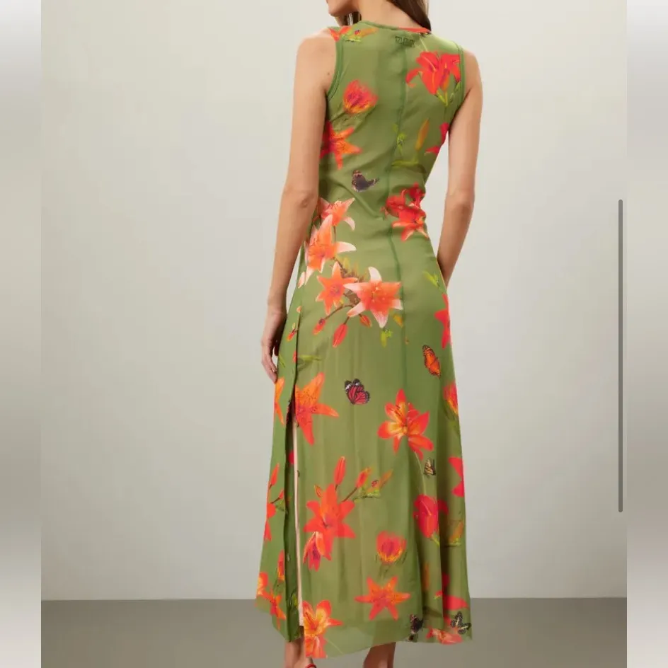 Fuzzi Abito Dress Size Small Green - Image 2