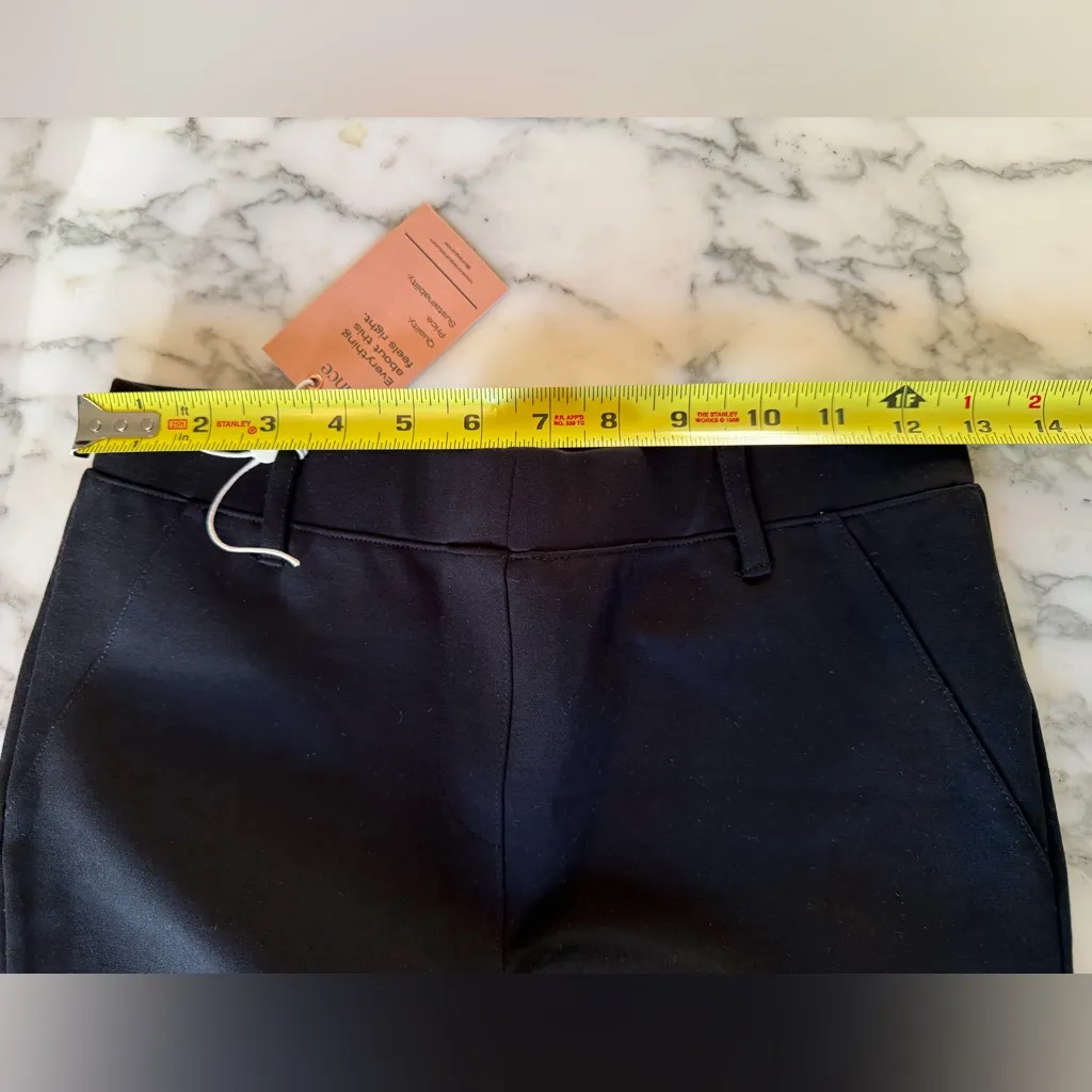 NWT Quince women's ultra-stretch ponte Black straight leg Pants Sz XS 28” Inseam - Image 11