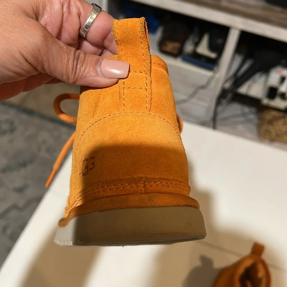 UGG NEUMEL  ANKLE BOOTS SUEDE COLIFORNIA POPPY WOMEN 5 orange - Image 8