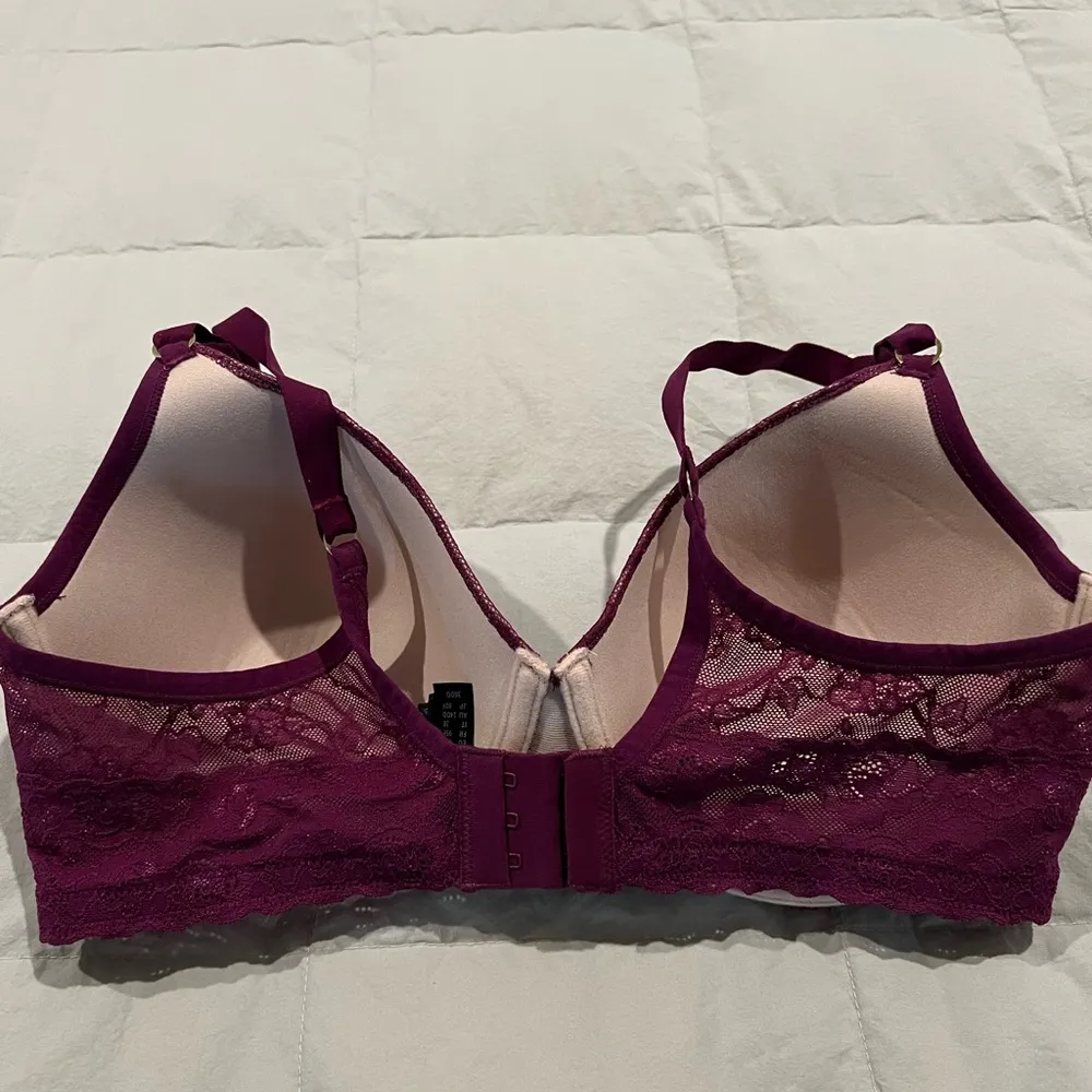 Natori Women’s Lace Underwire Bra 36DD – Plum Purple - Image 4