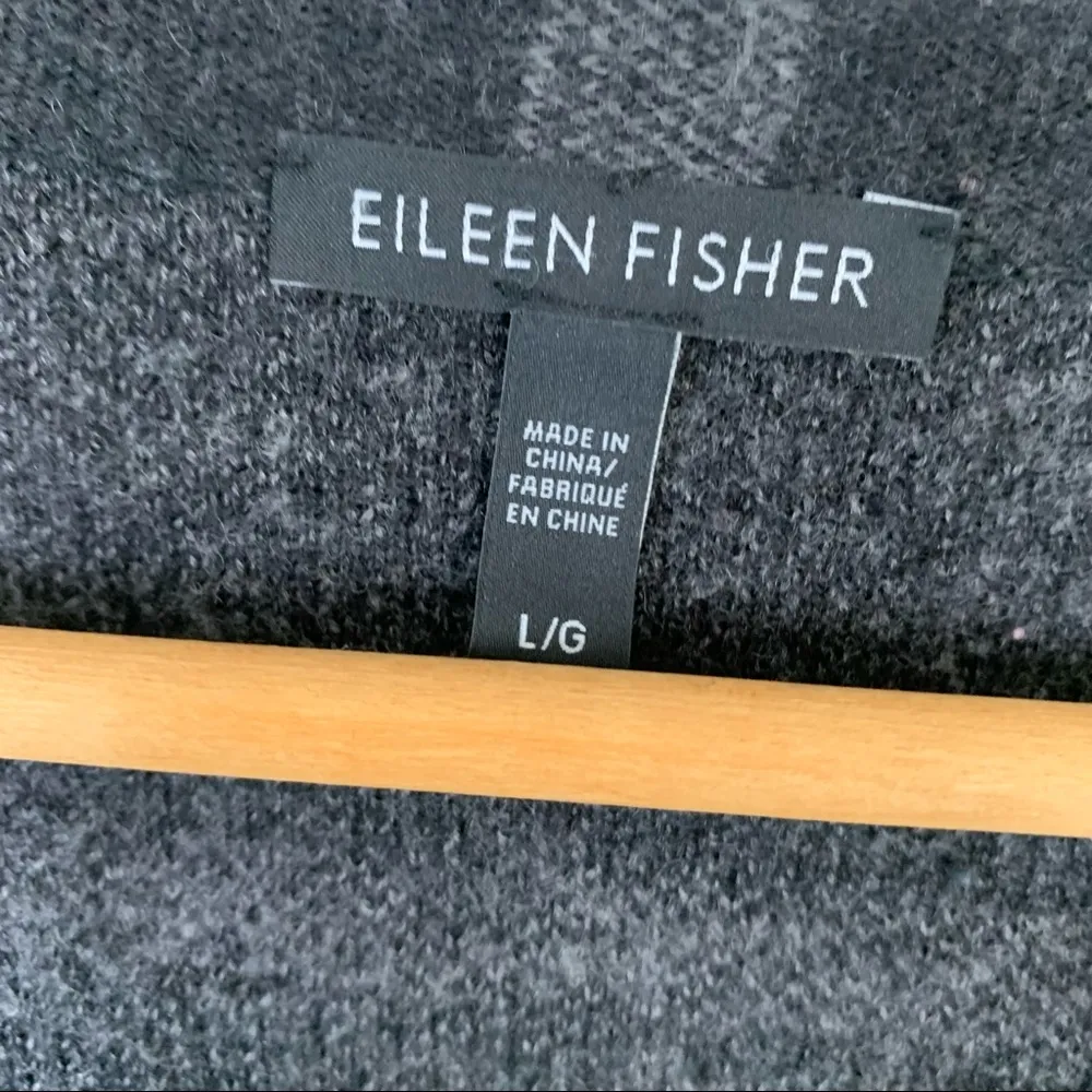 Eileen Fisher Merino Wool Open Front Cardigan Size large - Image 4