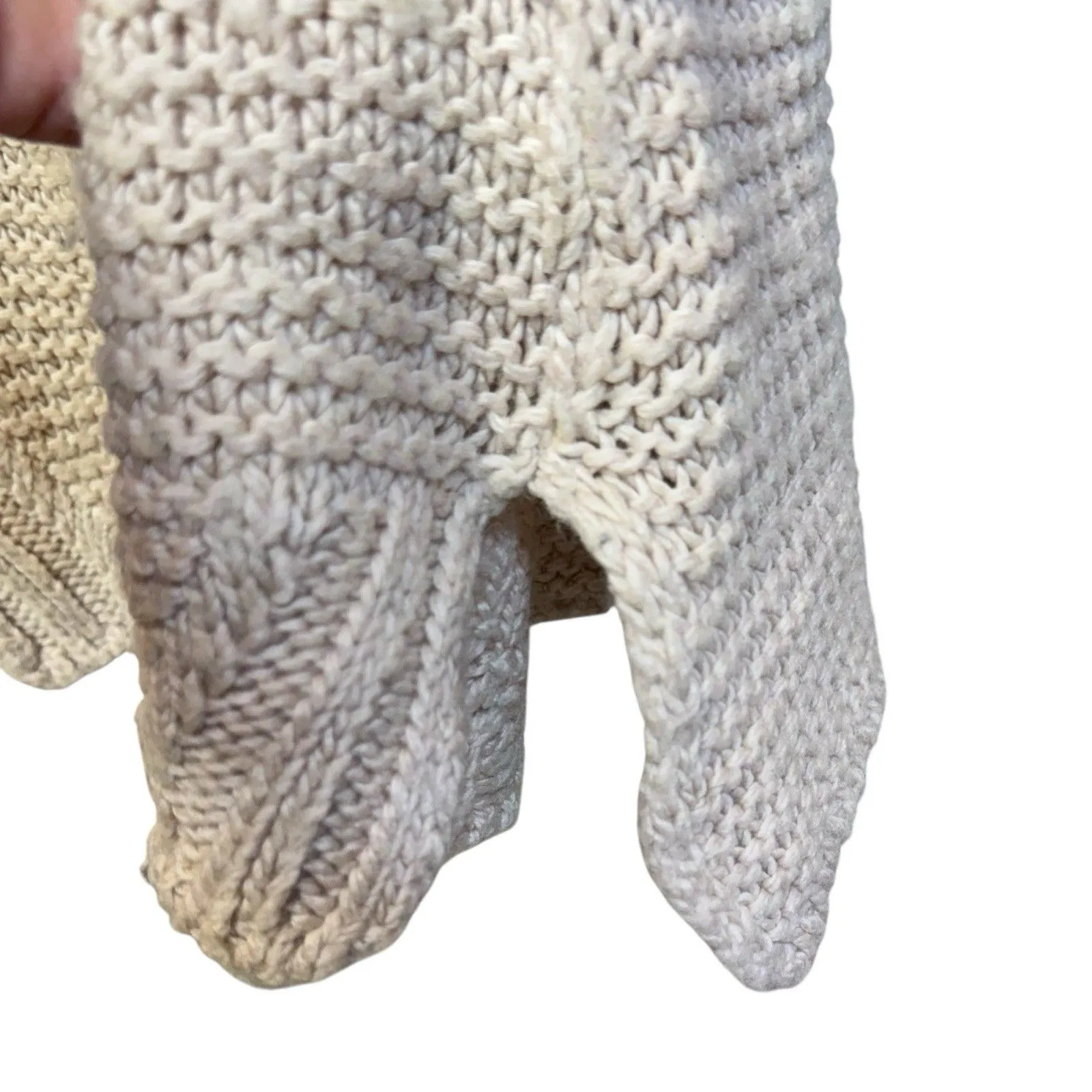 Zara Cable Knit Chunky Sweater Size M Fisherman Preppy Y2K Mock Neck Wool Blend - Image 4