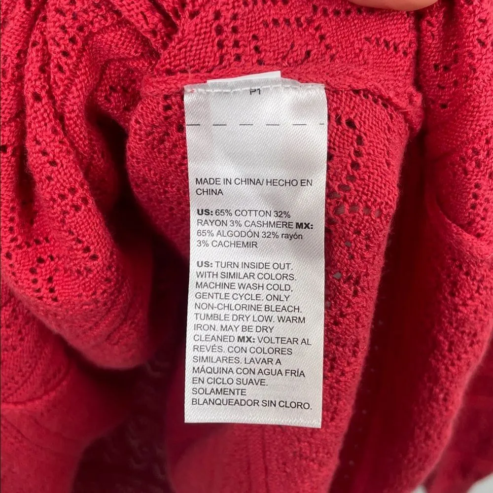 Chico’s Pointelle Cashmere Blend Pullover Sweater size XXL - Image 13