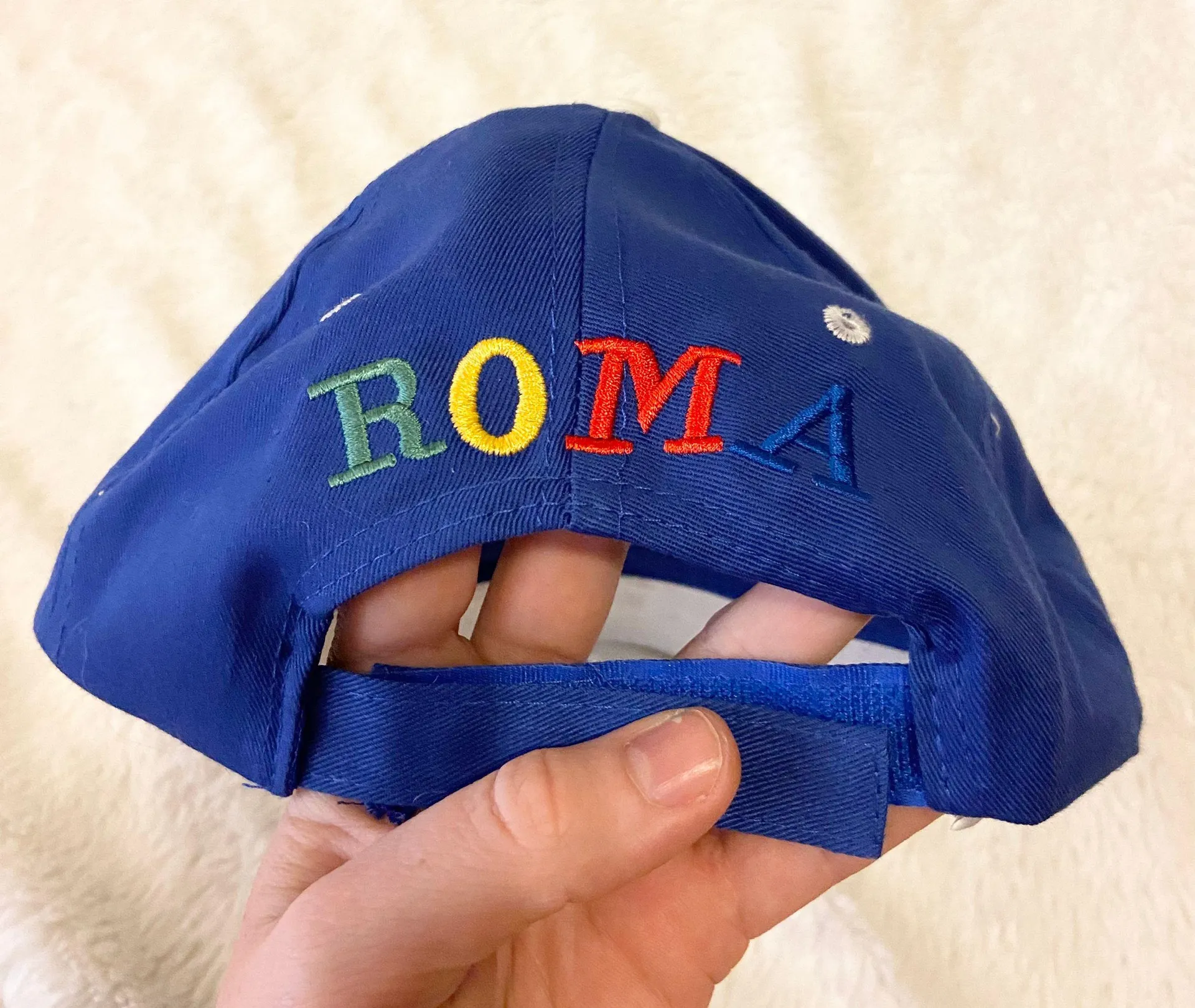 NWOT roma Rome Italy blue travel collectible cap - Image 2