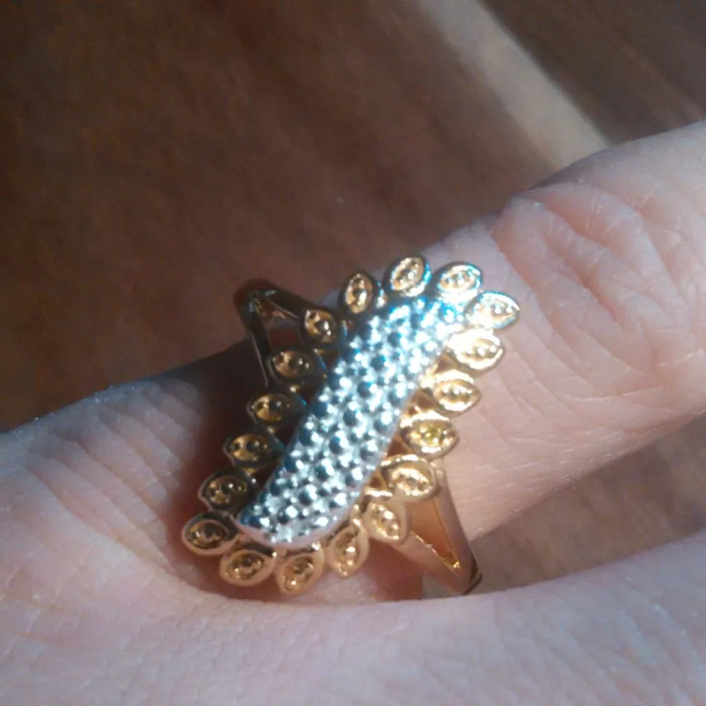 Yellow Diamond Accent Platinum Bond Ring (Size 6) - Image 3