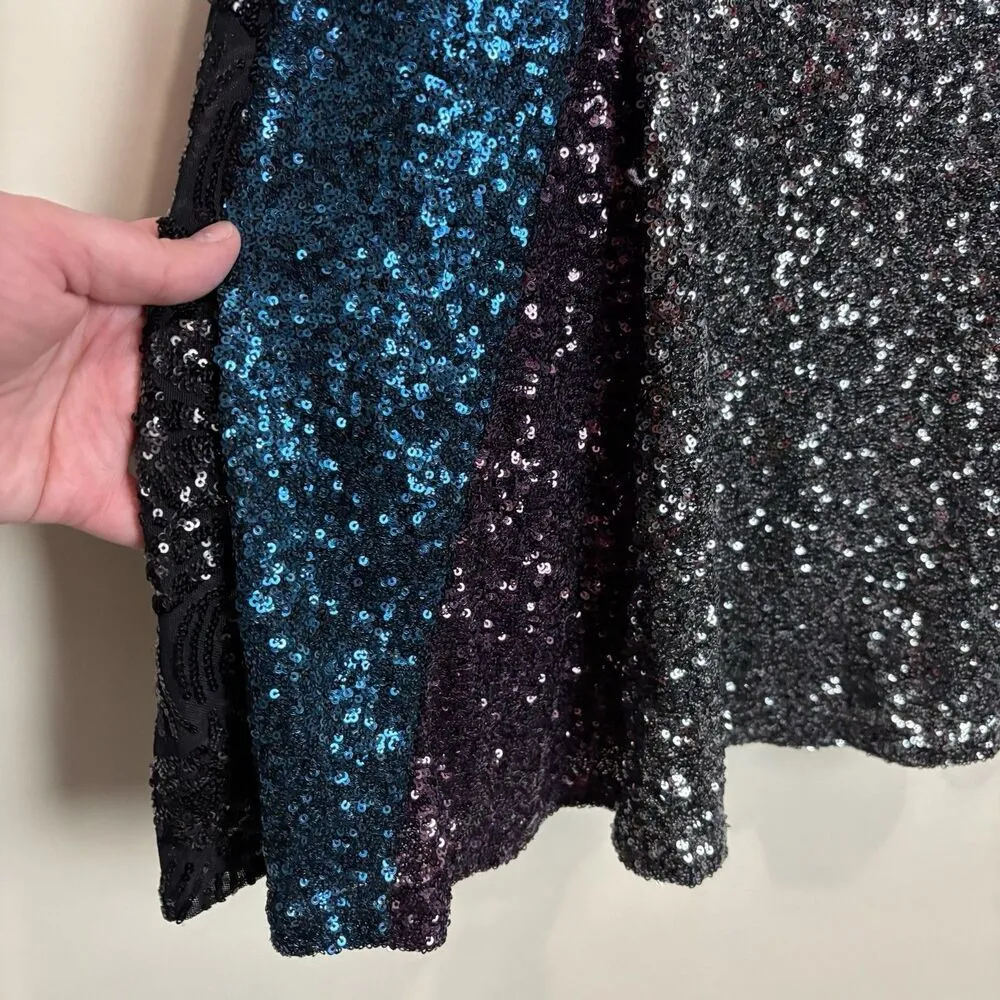 Koche Football Sequin Tee Shirt Dress Women’s 38 / US 6 Glam Sparkle Rocker RtR Silver - Image 5