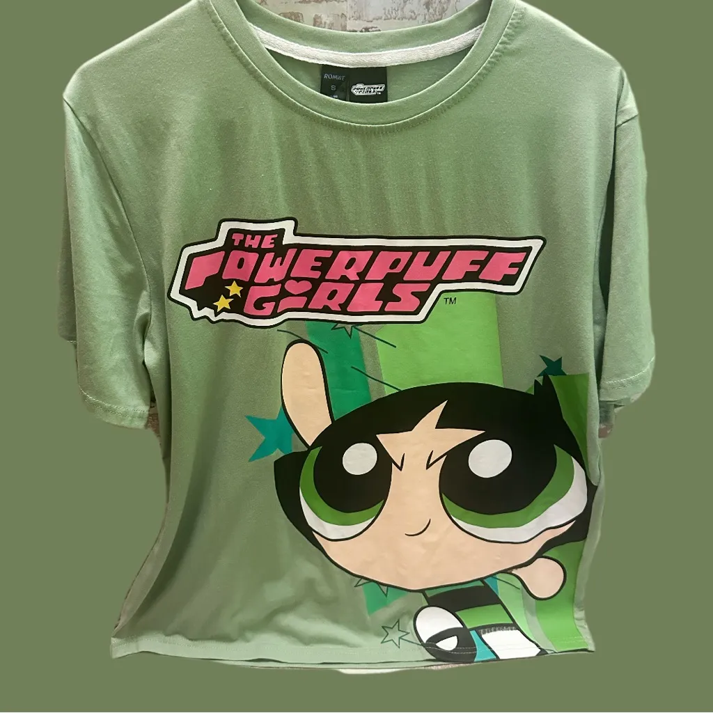 ROMWE Powerpuff Girls Graphic Tee - Green size S - Image 2