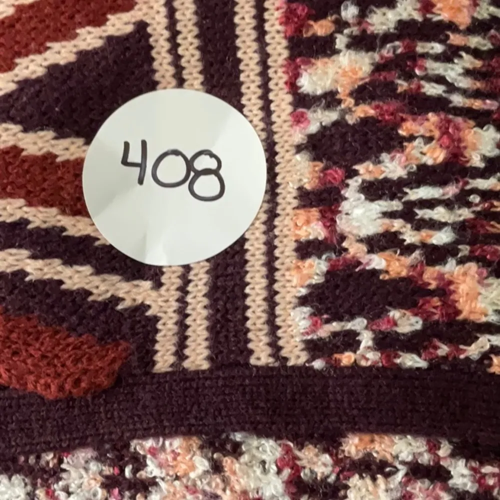 Mossimo Women’s Aztec Knit Oversized Open Front Cardigan Red Size M - Image 6