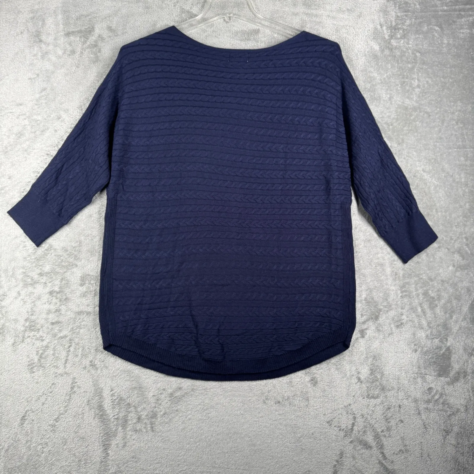 Market‎ Spruce Sweater Womens M Navy Cable Knit Dolman Sleeve Pullover NWT - Image 3