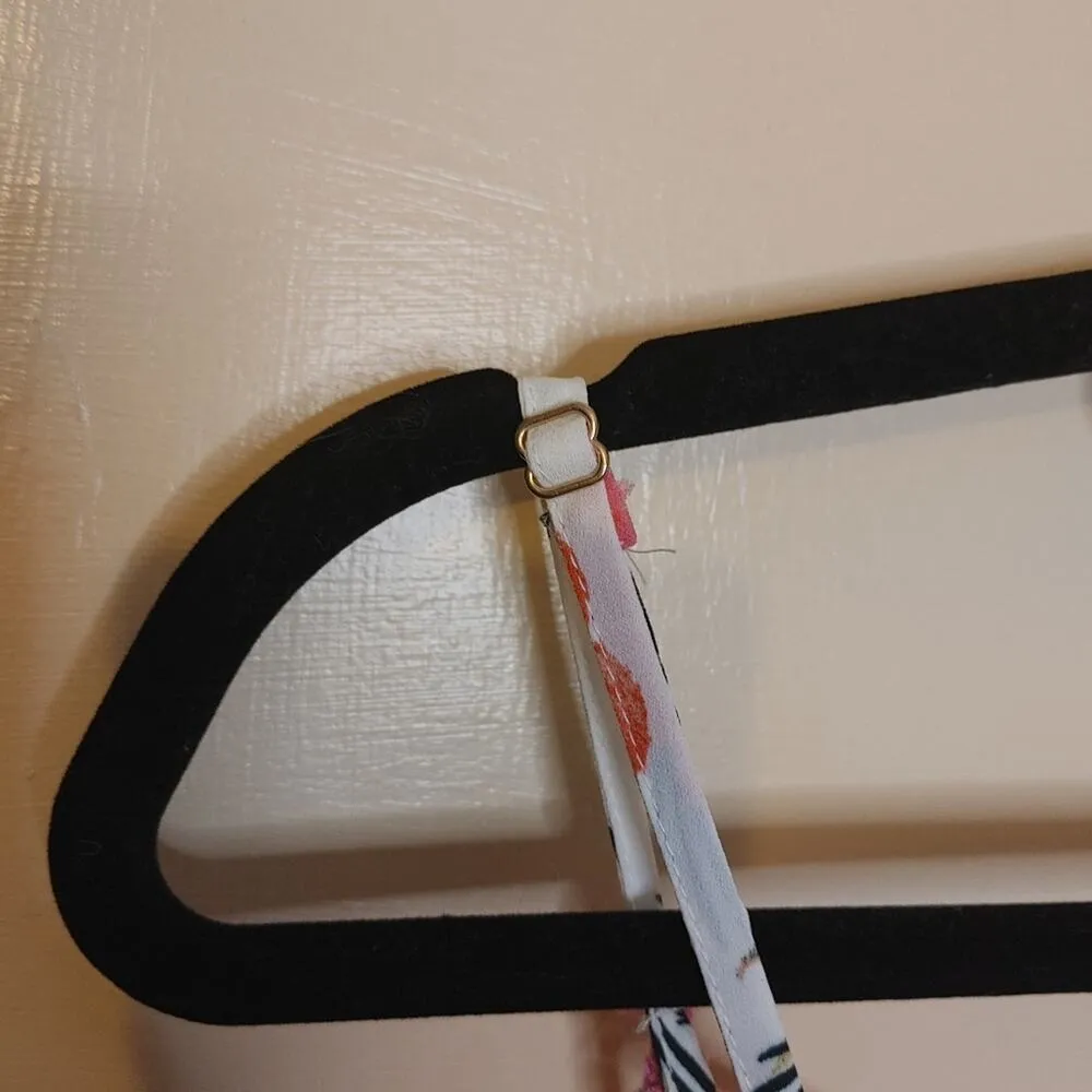 Madden NYC Crochet Pink Size Large L Crop Top Tie Floral Boho Festival Chic - Image 5