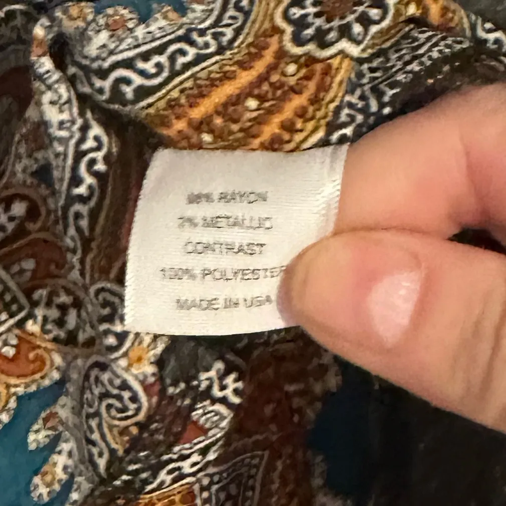 Anthropologie Sloan Rouge open front cardigan kimono Mrs. Roper Janis Joplin Orange Size L - Image 5